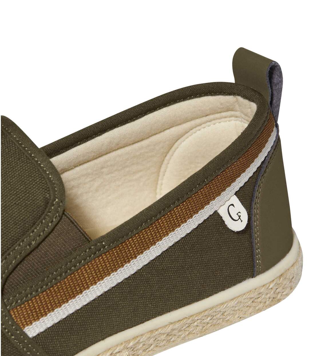 Mocassins Toile Élastiqués Semelle Tressée
