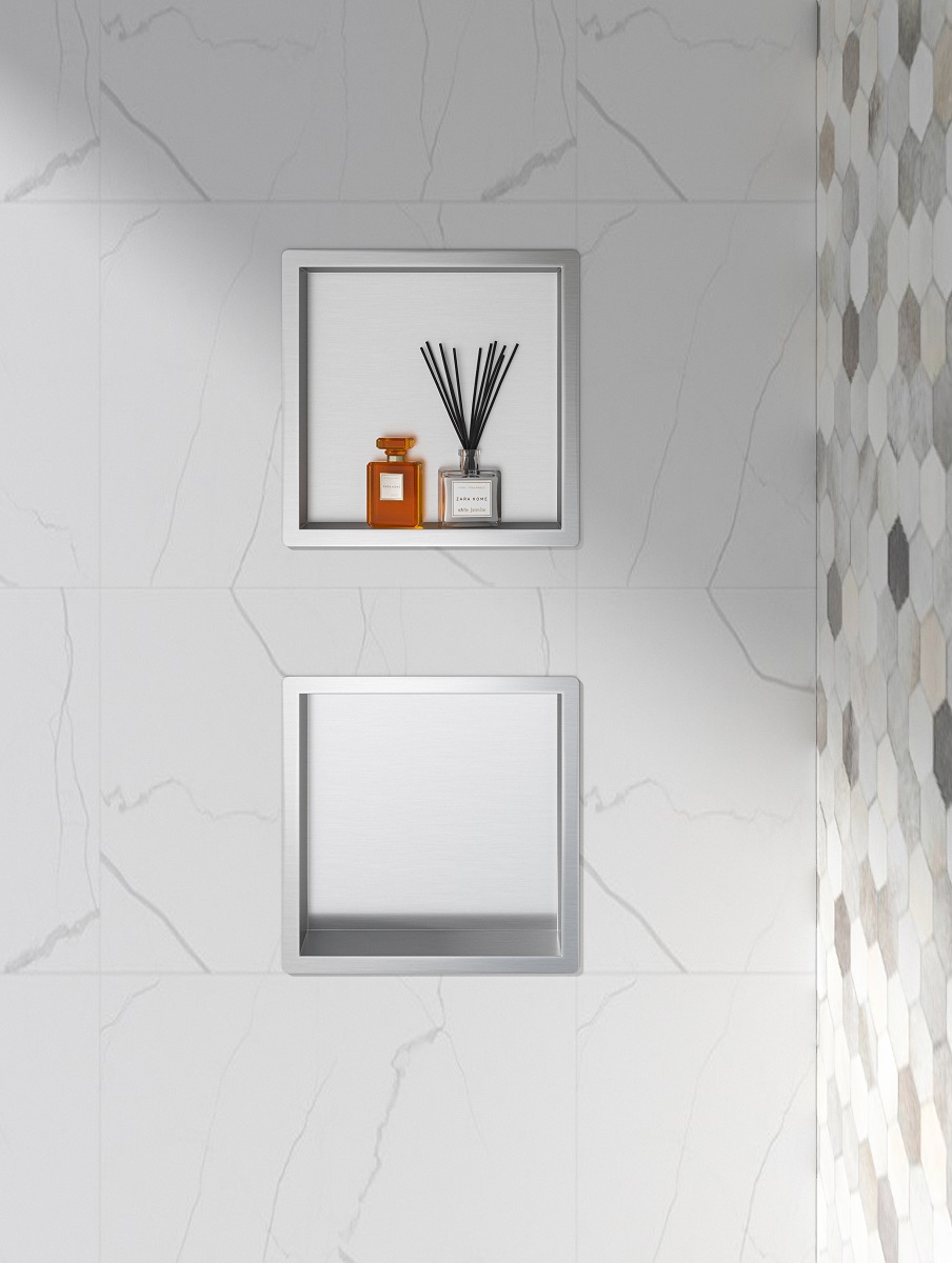 SHOWMODEL: Saniclear Fido inbouwnis 30x30cm RVS