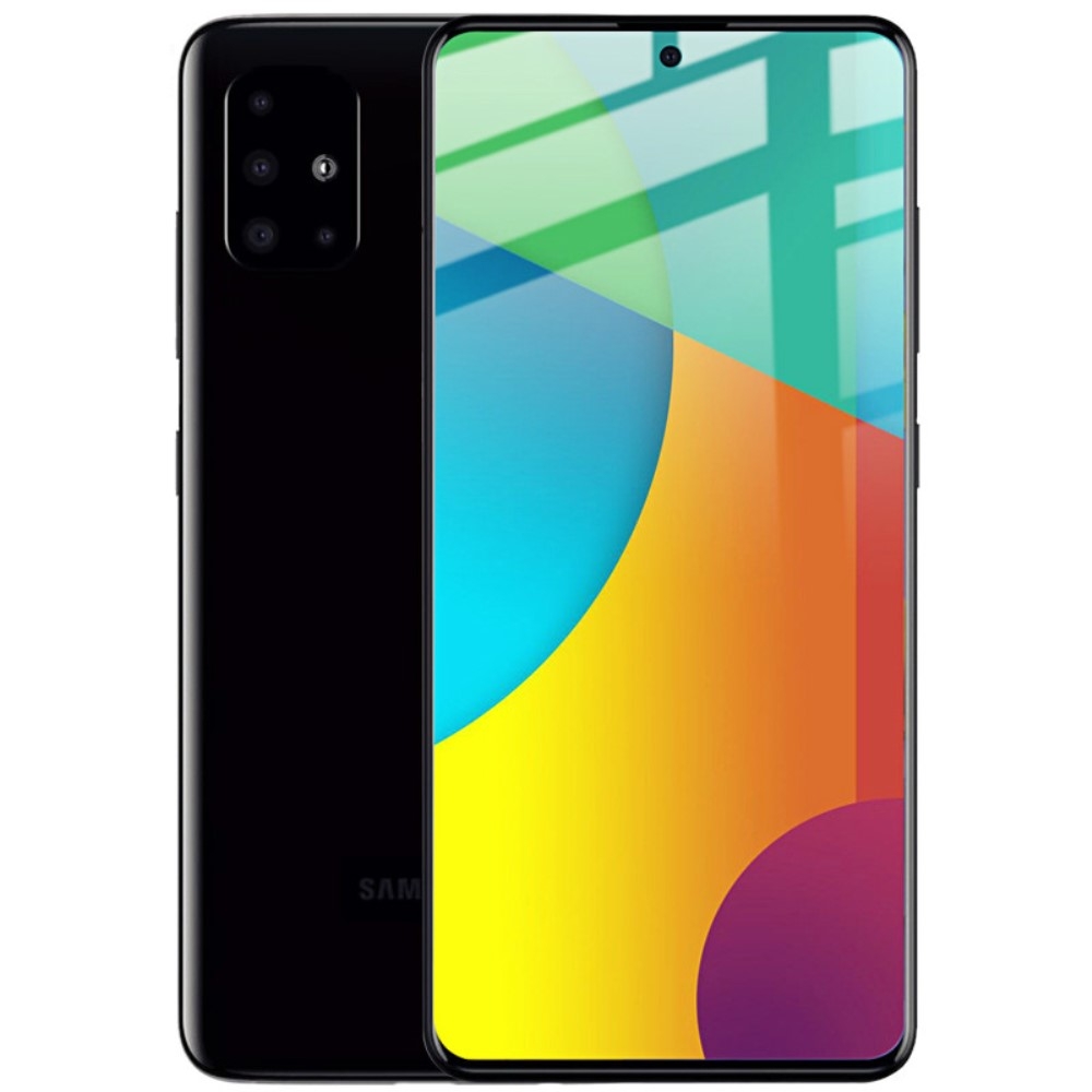 Samsung Galaxy A51 (2019) / A51 5G (2020) Full-Screen Vollbild Glas Display mit Rahmen - Schwarz