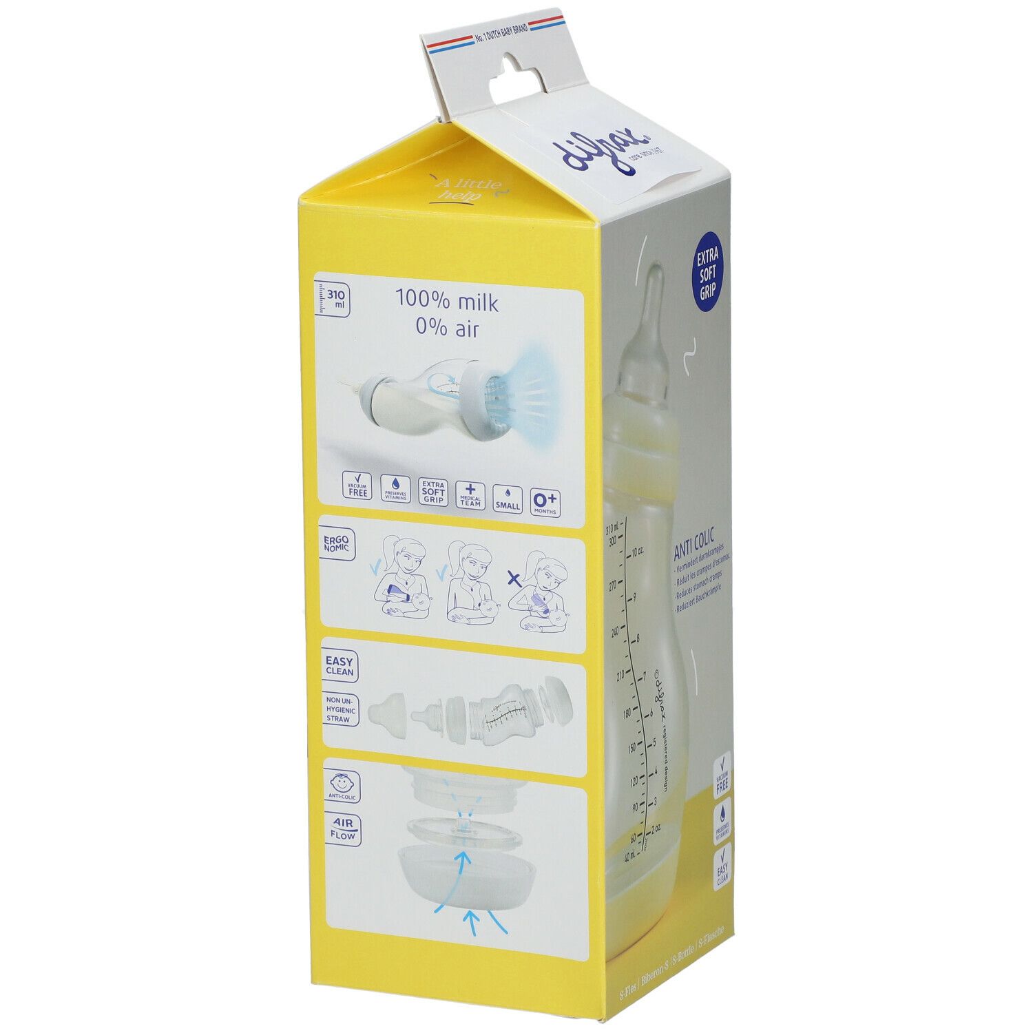 difrax® Anti-Kolik Babyflasche S Wide - Blossom 310 ml