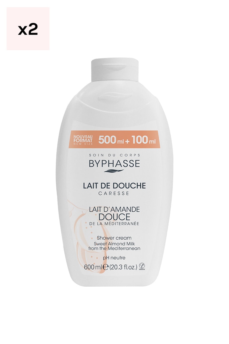 Laits de douche - Amande douce - Caresse - 2 x 600 ml