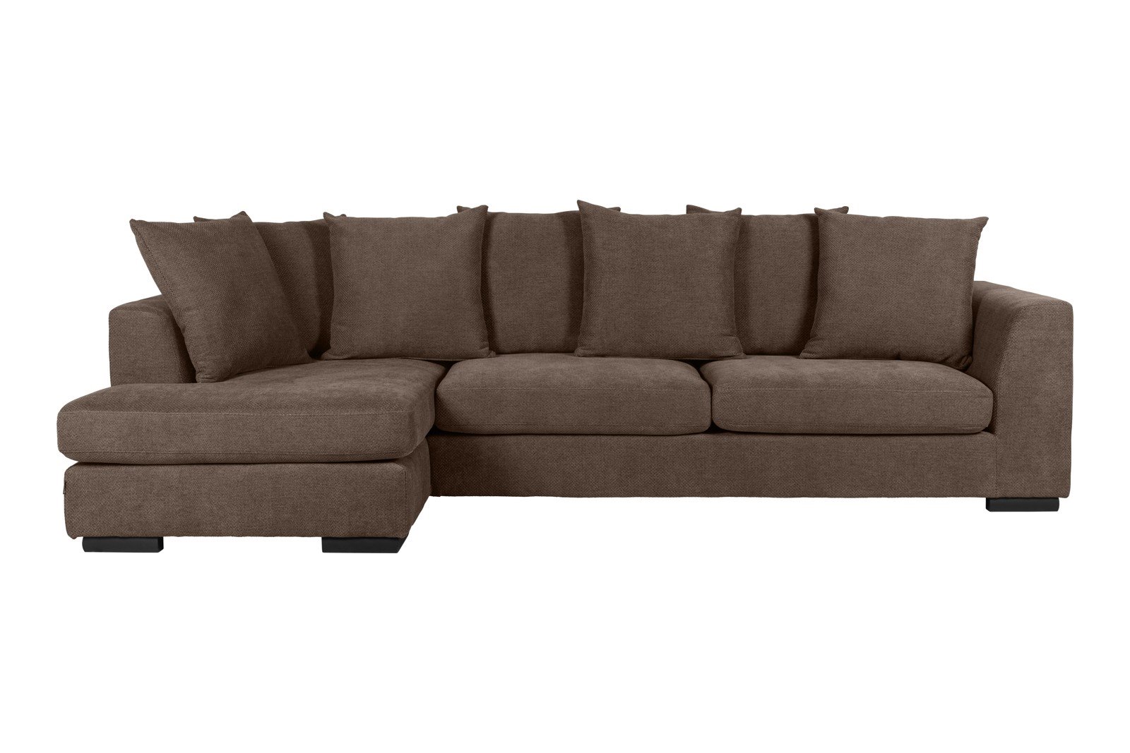 Paso Doble Day Sofa 2,5-seter og divan venstre, I tekstil Salento Mole, Valnøtt ben i tre, EU komfort. Promotion