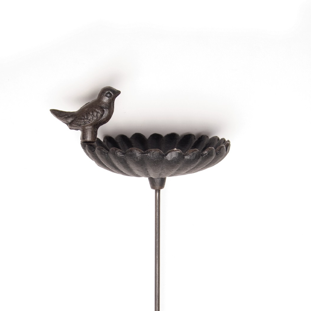 Vogelfutterschale mit Steckeisen, antik-braun, B 17 cm, H 89 cm günstig bestellen