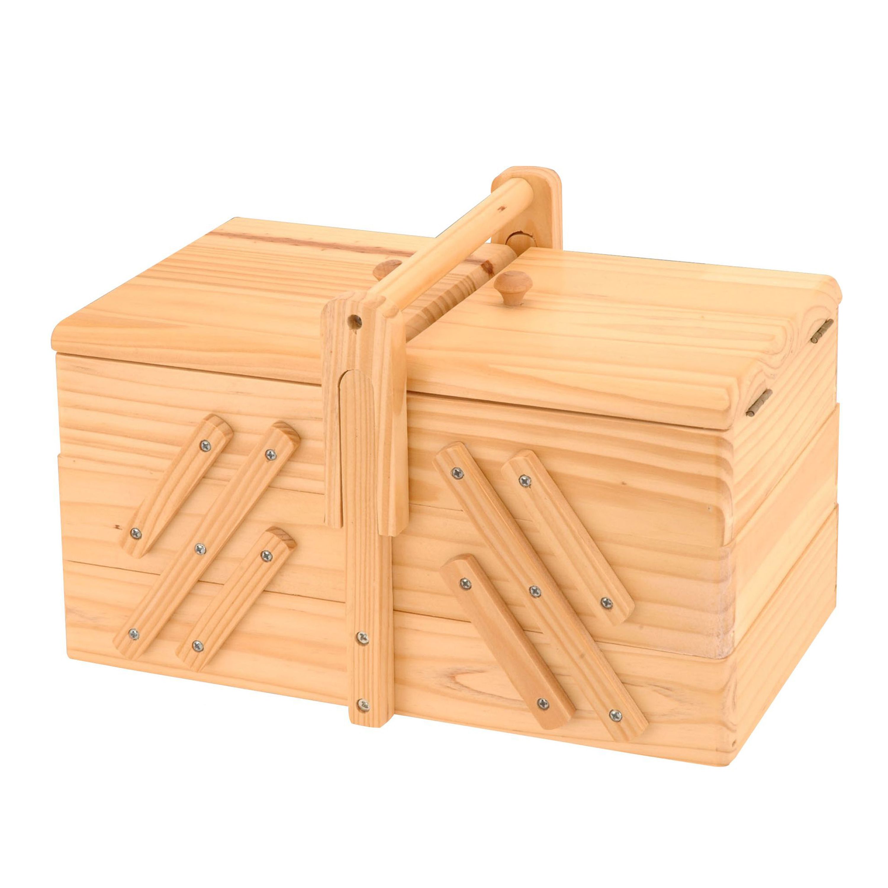Nähkasten Holz 3 Ebenen faltbar