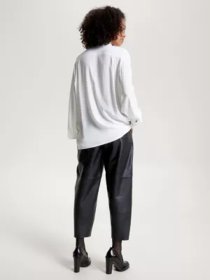 Camisa de crepe descontraída