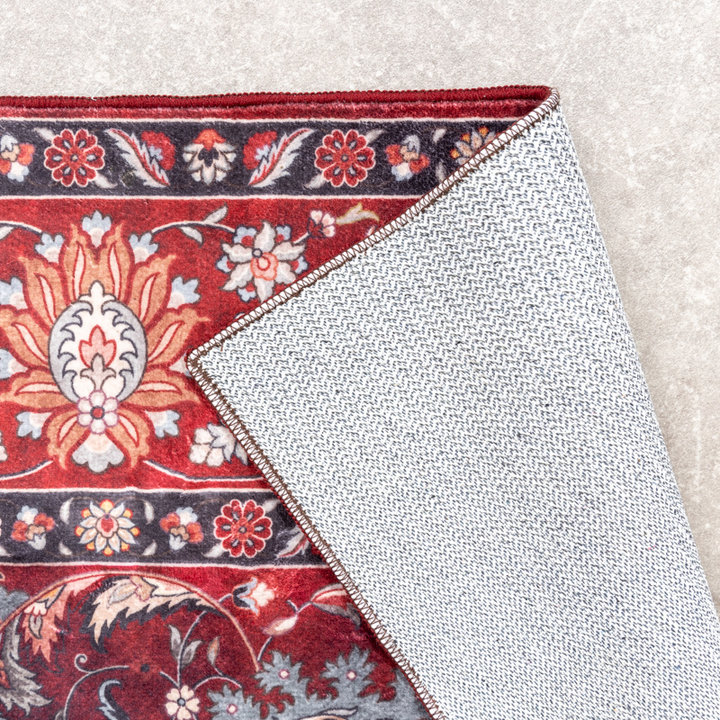 Vintage vloerkleed - Imagine Medaillon Rood | Rijk