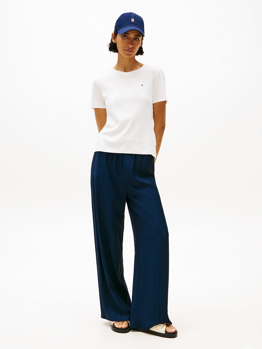 TOMMY HILFIGER<br>Camiseta de manga curta e gola redonda