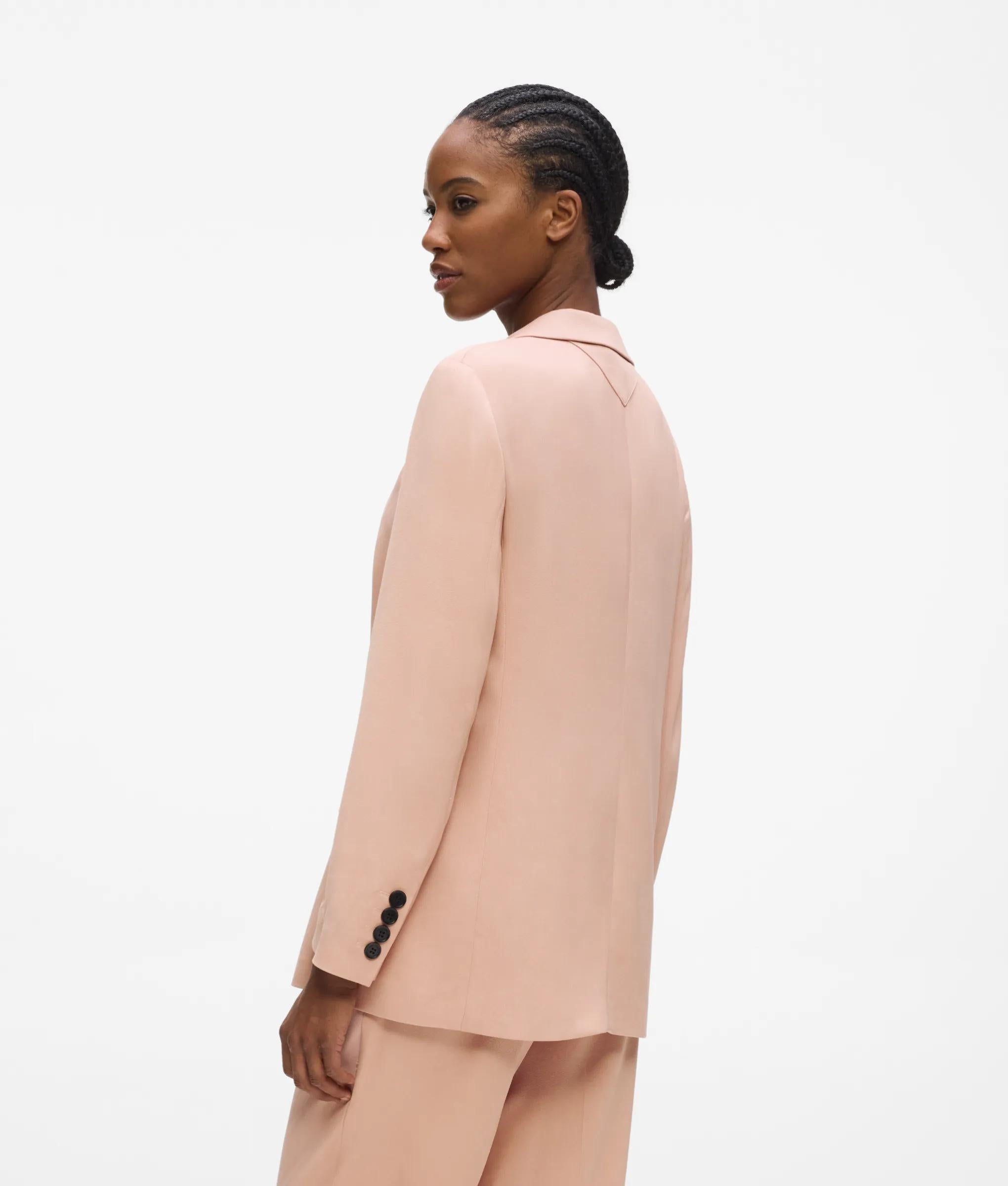 Blazer van een satijnen mix