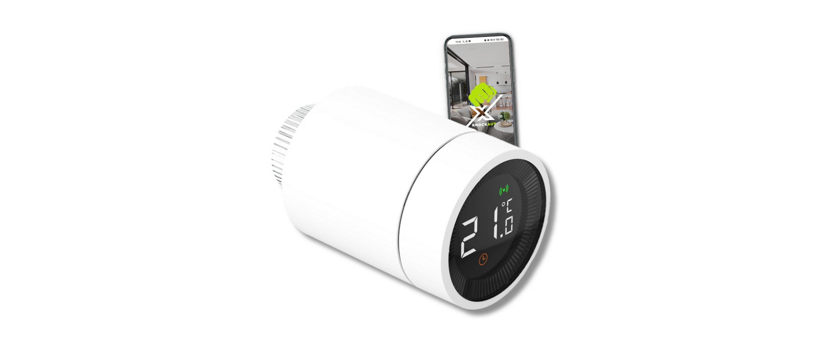 Smart Home Welcome Package smarter Heizkörper-Thermostat<br>Starter-Set bestehend aus: 2x Radiator-Thermostat für smartes und automatisiertes Heizen mit Energiesparfunktionen + 1x Steuereinheit (Mater Gateway TWO)