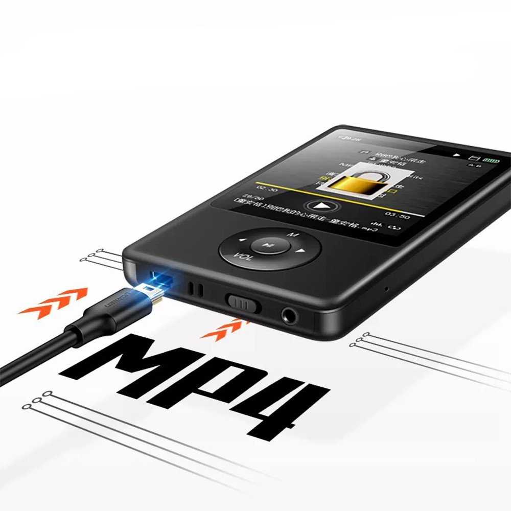 (1m) USB A auf Mini USB Ladekabel Datenkabel - Schwarz