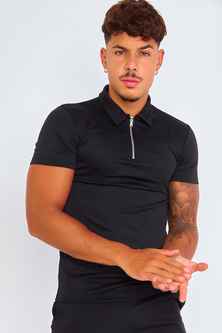 Ensemble noir polo + short