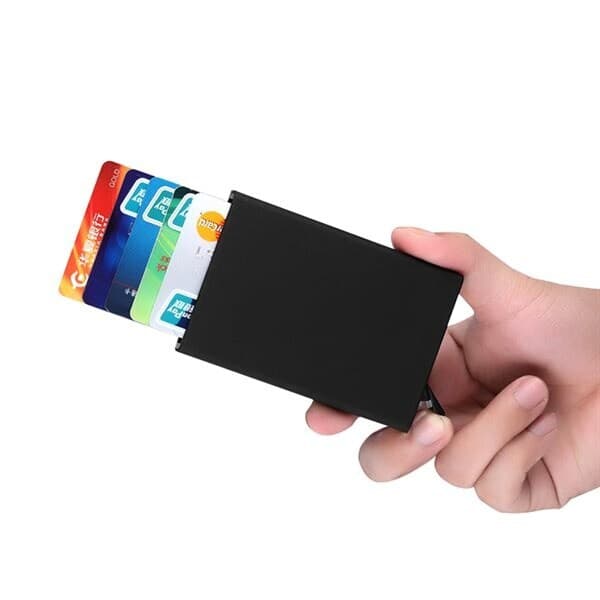 Kortholder RFID-beskyttet Aluminium Pop-up