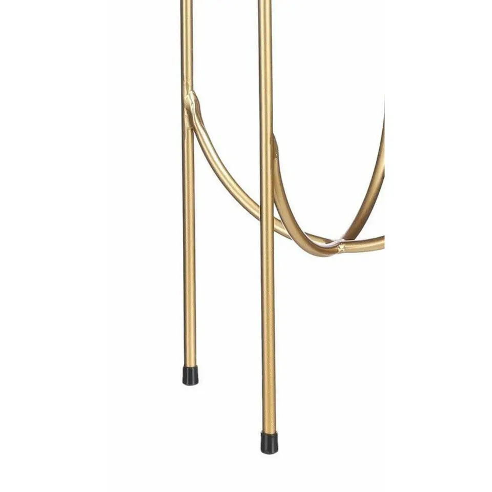 Mica Decorations bloempot plantenstandaard - goud - H32 x B13 cm