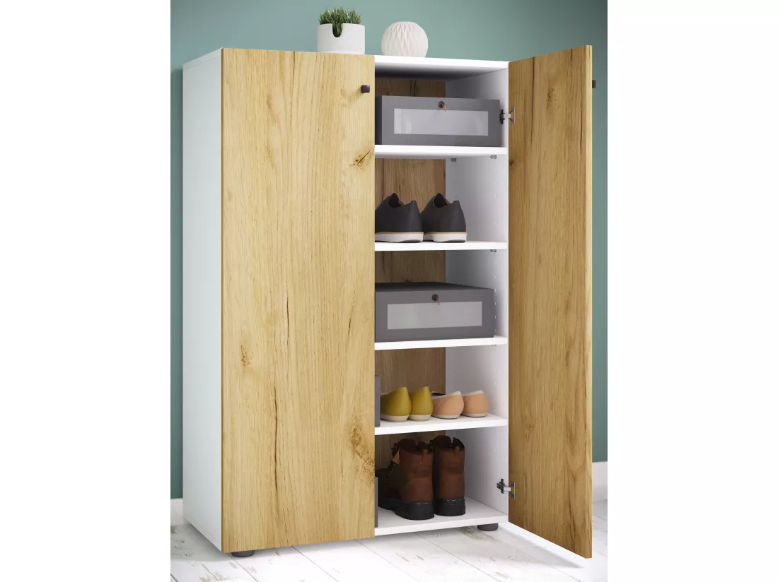 XL Bois Grande armoire à chaussures Lona 5