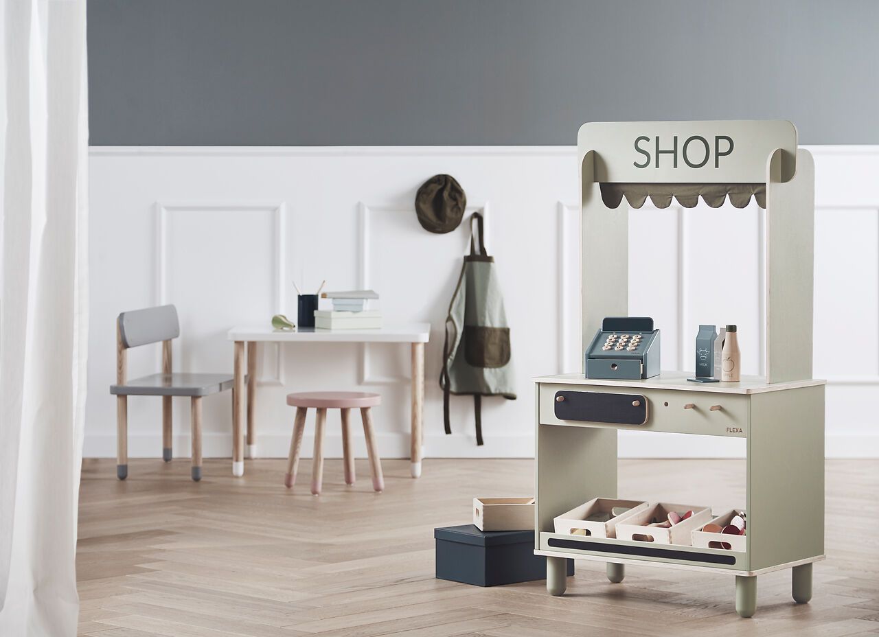 Flexa PLAY THE SHOP Spielzeug - Hellgrün / B: 60.0 cm x T: 35.5 cm x H: 112.5 cm
