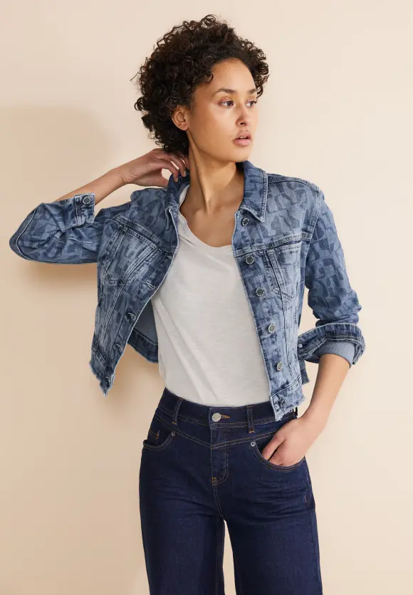 Lasercut Jeansjacke - laser indigo wash