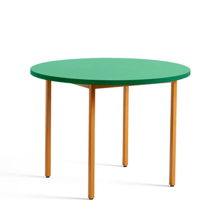 HAY - Two-Colour Esstisch rund, Ø 105 cm, mint / ocker