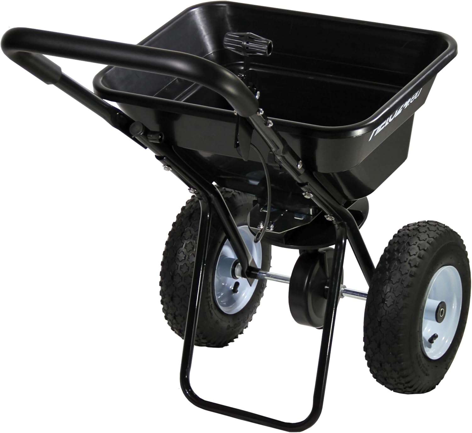 Helo Düngerstreuer Handstreuer Rasen Streuwagen Saatgutstreuer Salzstreuer Handstreuer 29L Streuer schwarz S2