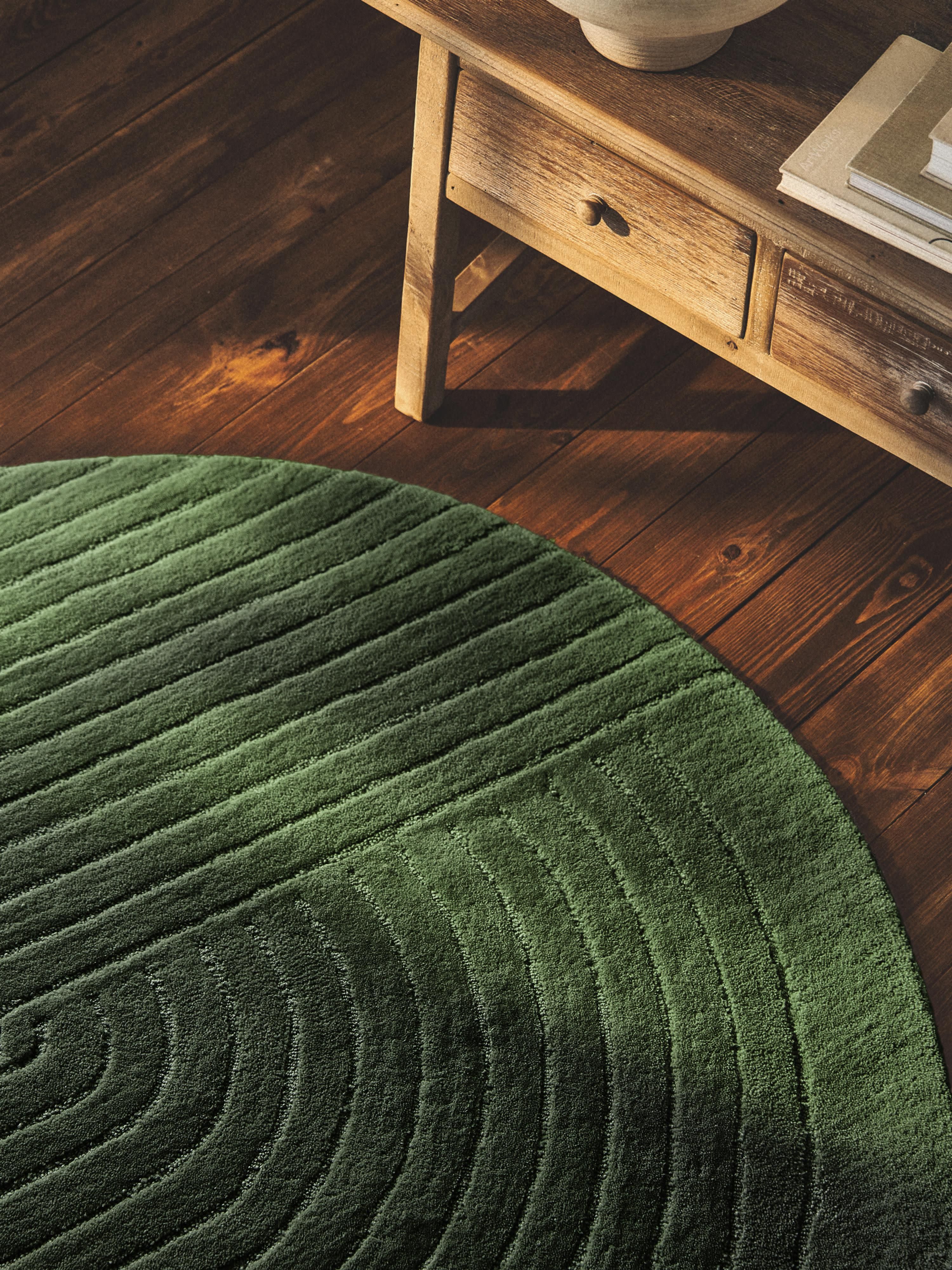 Rond wollen vloerkleed Mason, handgetuft