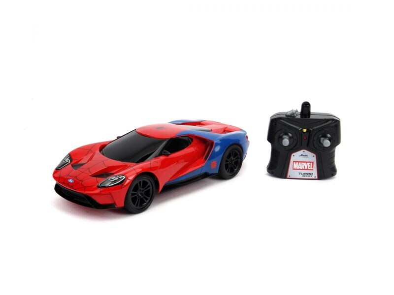 Jada Toys Ford GT 2016 Spider-Man RTR, 1:16 Ferngesteuertes Auto im Marvel Spider-Man Design