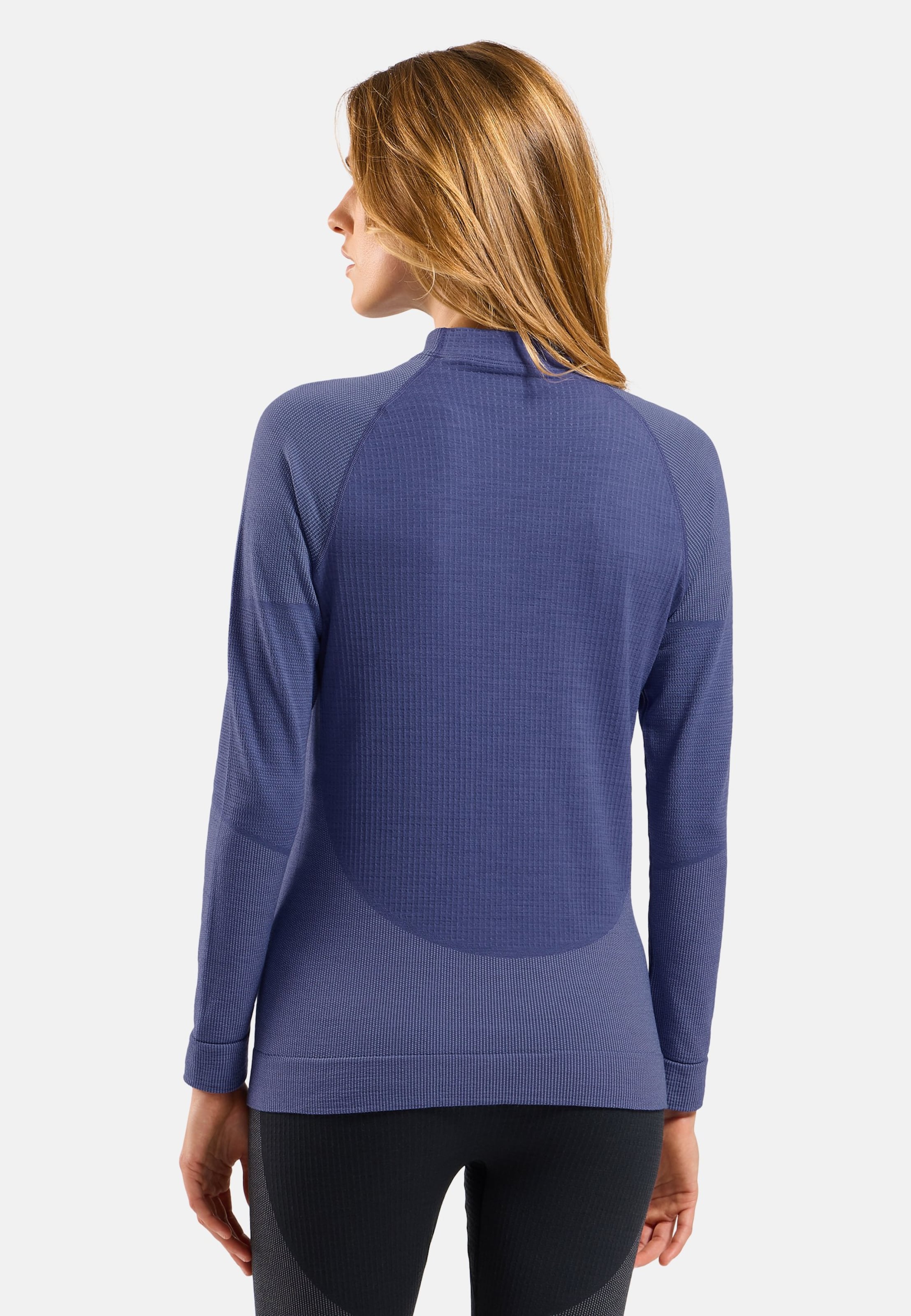 Seamless Performance Wool Funktionsshirt mit Rundhalsausschnitt in Skipper Blue