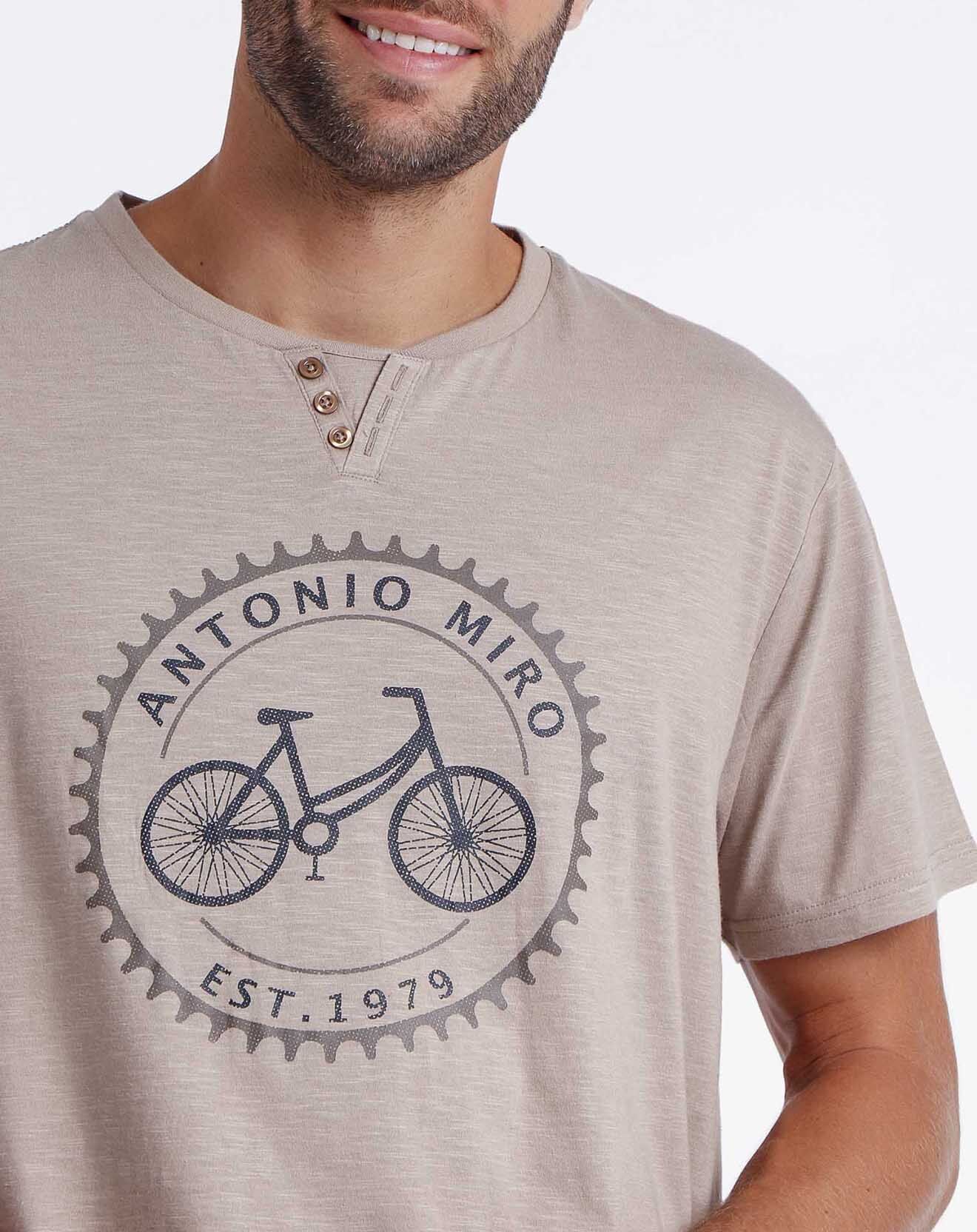 Antonio Miro Pyjama T-Shirt & Short Emilian beige/bleu marine