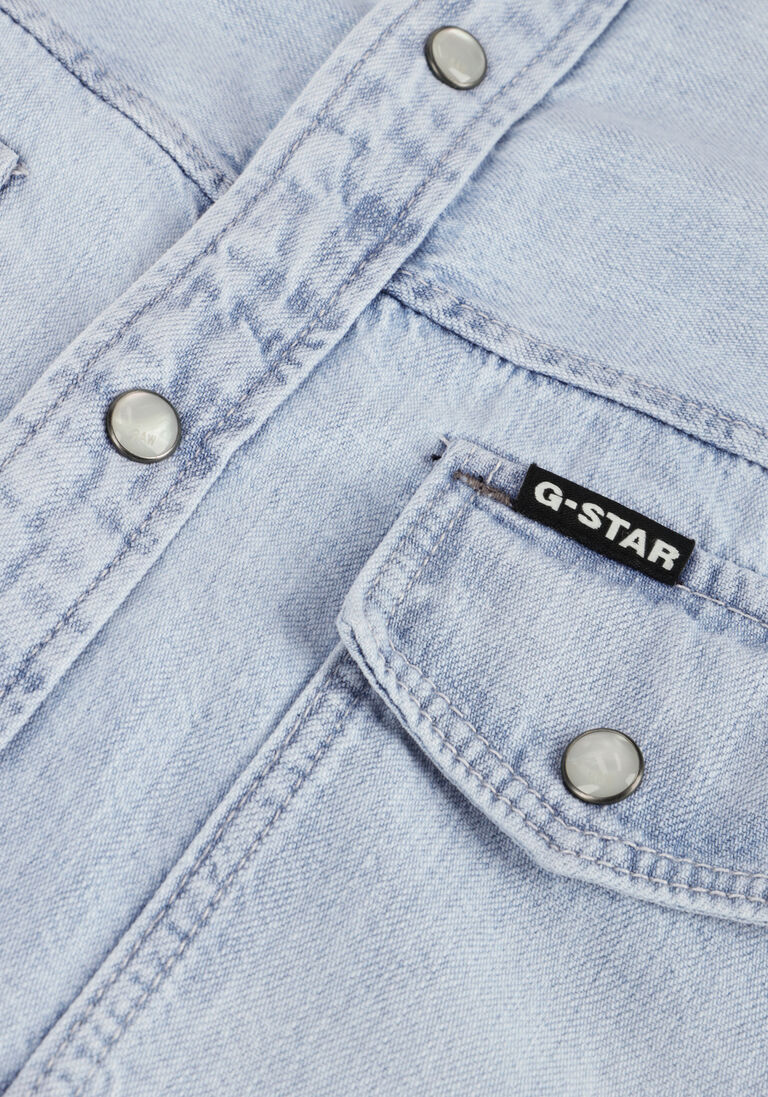 G-STAR RAW lichtblauwe g-star raw casual overhemd slim denim shirt