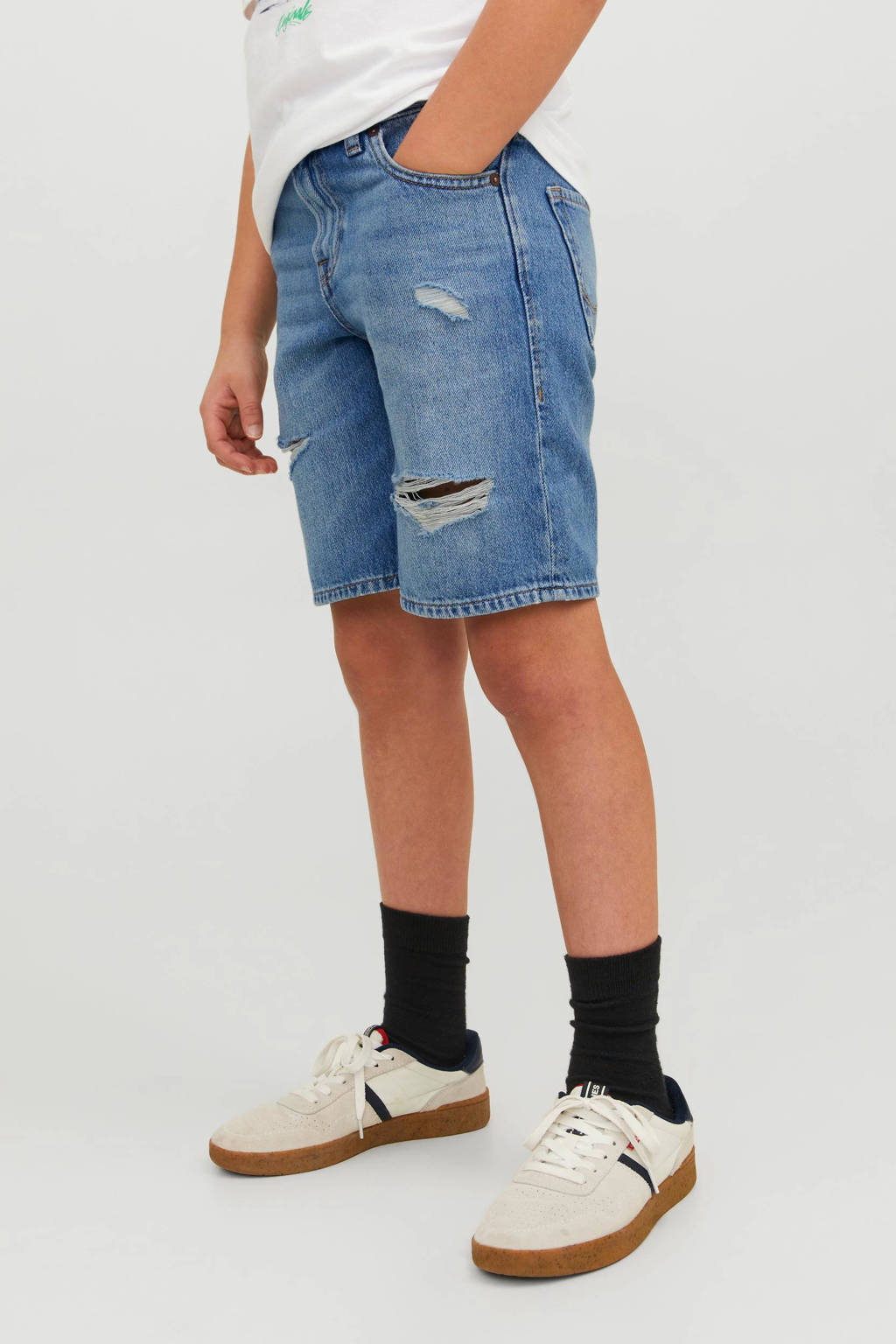 JACK & JONES short JJICHRIS blue denim