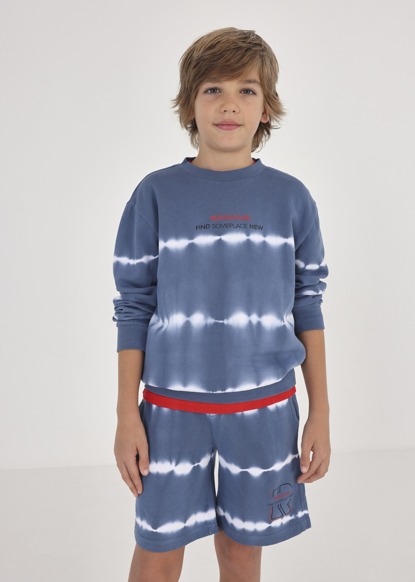 Calções de algodão tie-dye para meninos