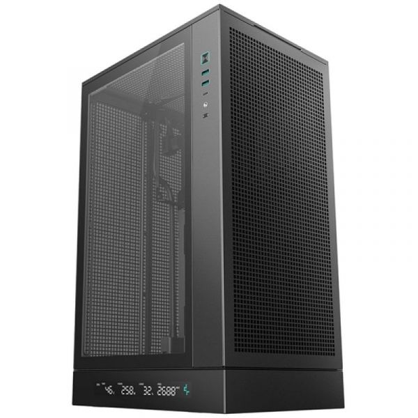 DeepCool CH270 Digital Caixa Micro-ATX Vidro Temperado e Malha USB-C Preta