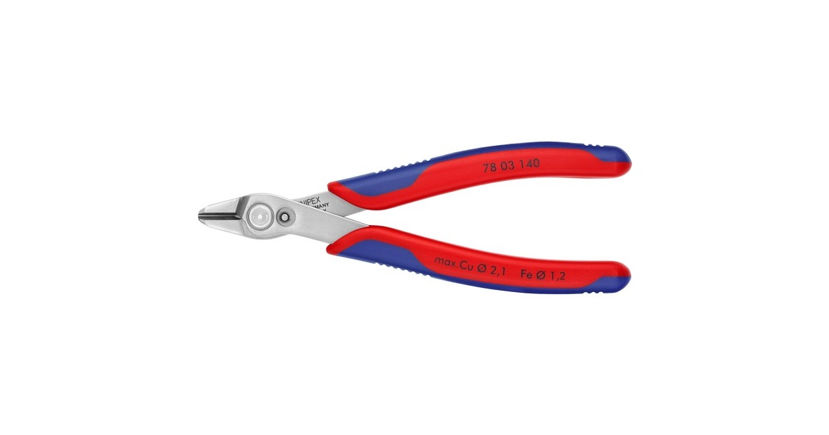 KNIPEXElectronic Super Knips XL 7803140 elektronica-tang  (Rood/blauw)