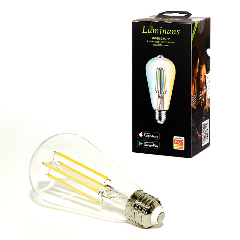 LYSPÆRELUMINANS SIGGE LED WIFI E27