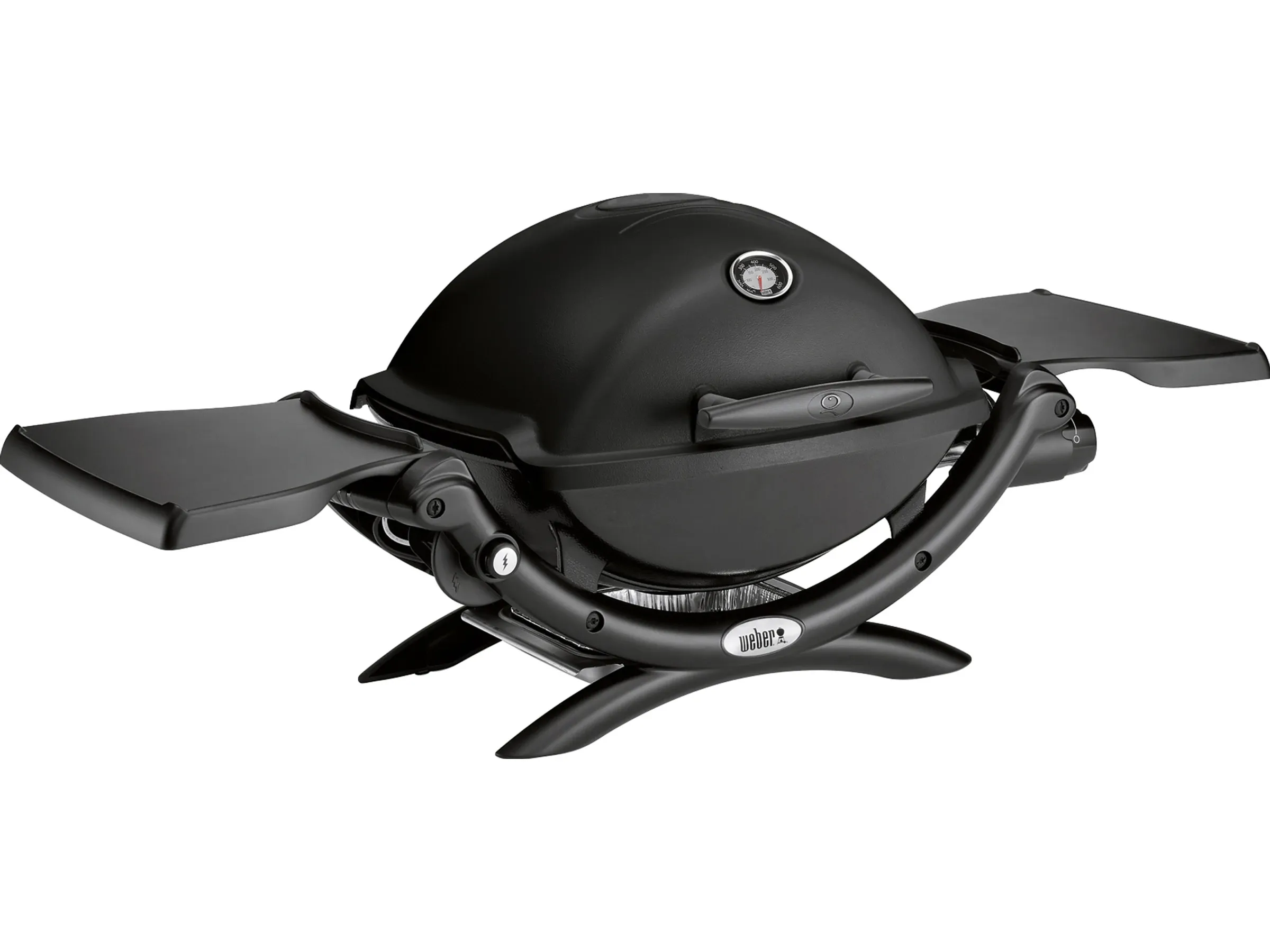 Weber Tisch-Gasgrill Q 1200 mit 1 Brenner & Deckelthermometer Schwarz