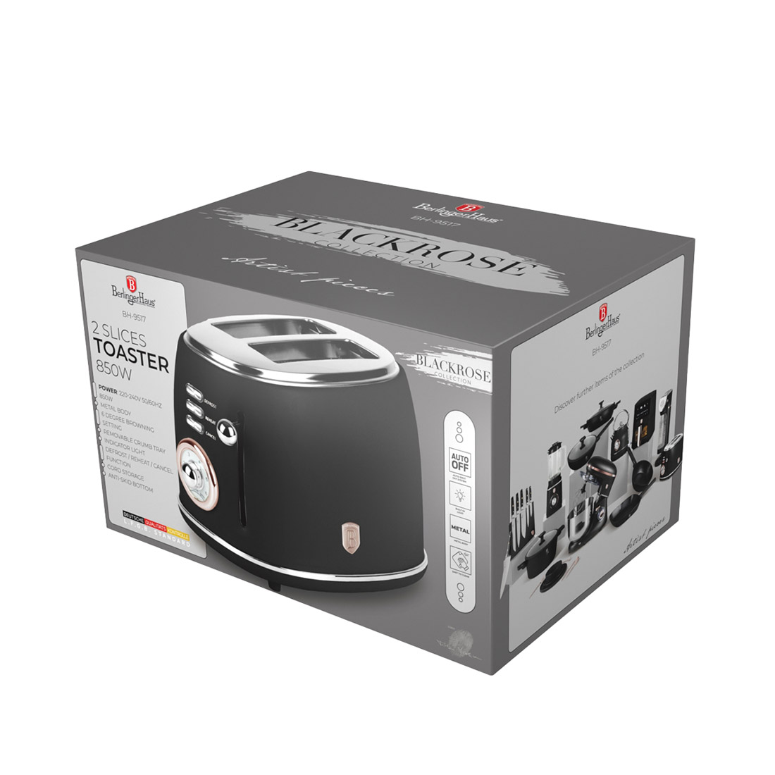 Berlinger Haus Toaster Black Rose Collection