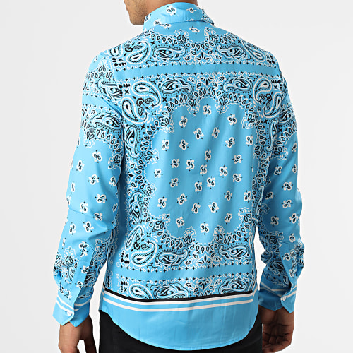 Chemise Manches Longues Bandana Bleu
