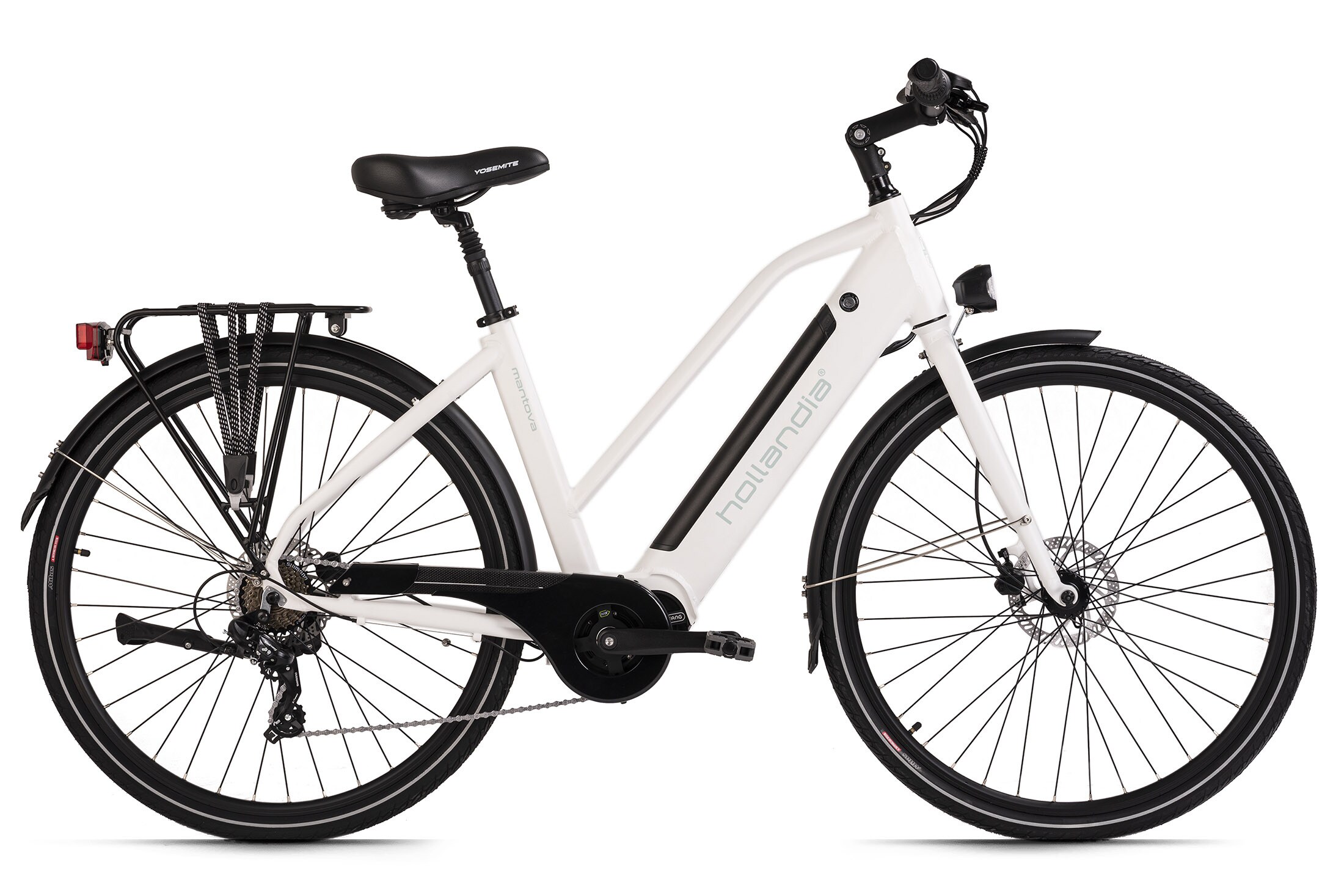 Hollandia Alu E-Citybike Damen Hollandia Mantova 28'' E-Bike weiß 7 Gänge