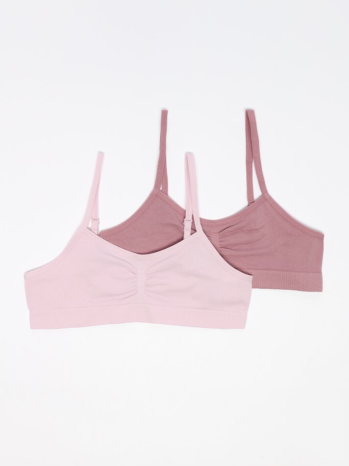 Conjunto de 2 regatas sem costura - Rosa