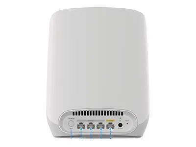 NETGEAR Orbi RBK763S - Wi-Fi-system - (router, 2 extendere) - op til 7500 sq.ft - mesh 1GbE - Wi-Fi 6 - Tri-Band