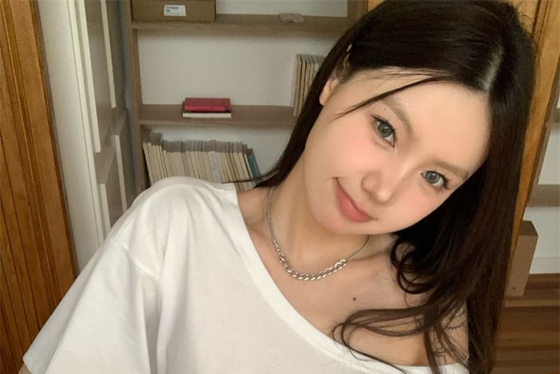 Shinsei - T-shirt met 3/4-mouwen en boothals en nummering
