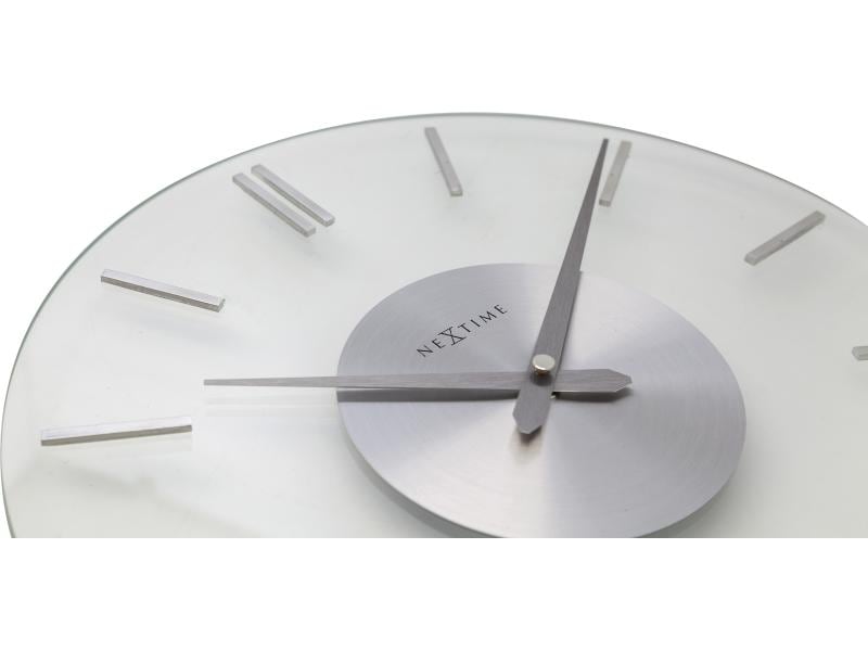 NeXtime Wanduhr Stripe 2631 Ø 26 cm Transparent Analoge Wanduhr