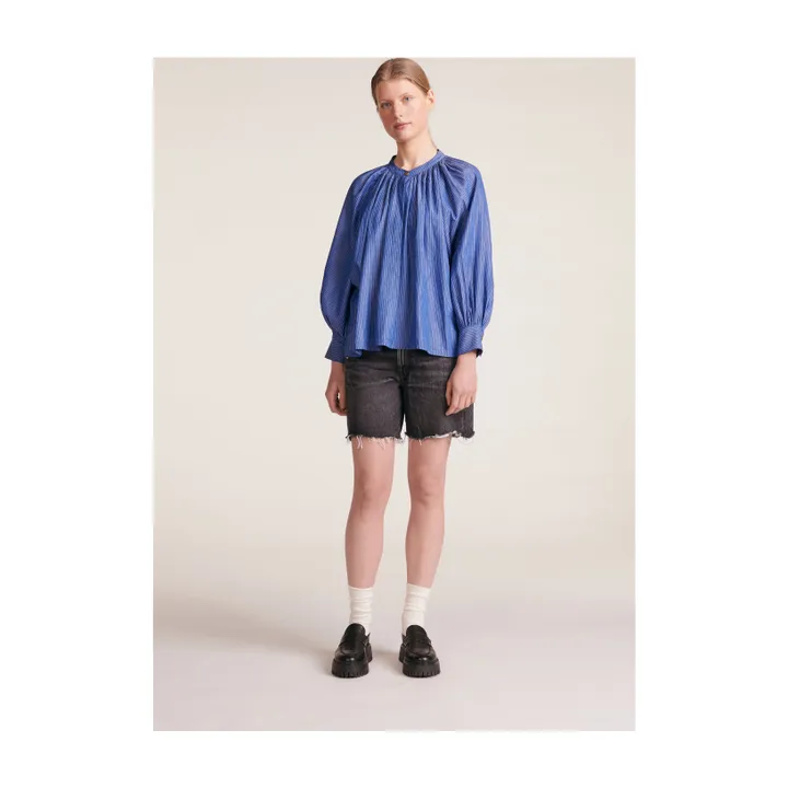 BELLEPIECE Blouse Jeff Rayures | Bleu