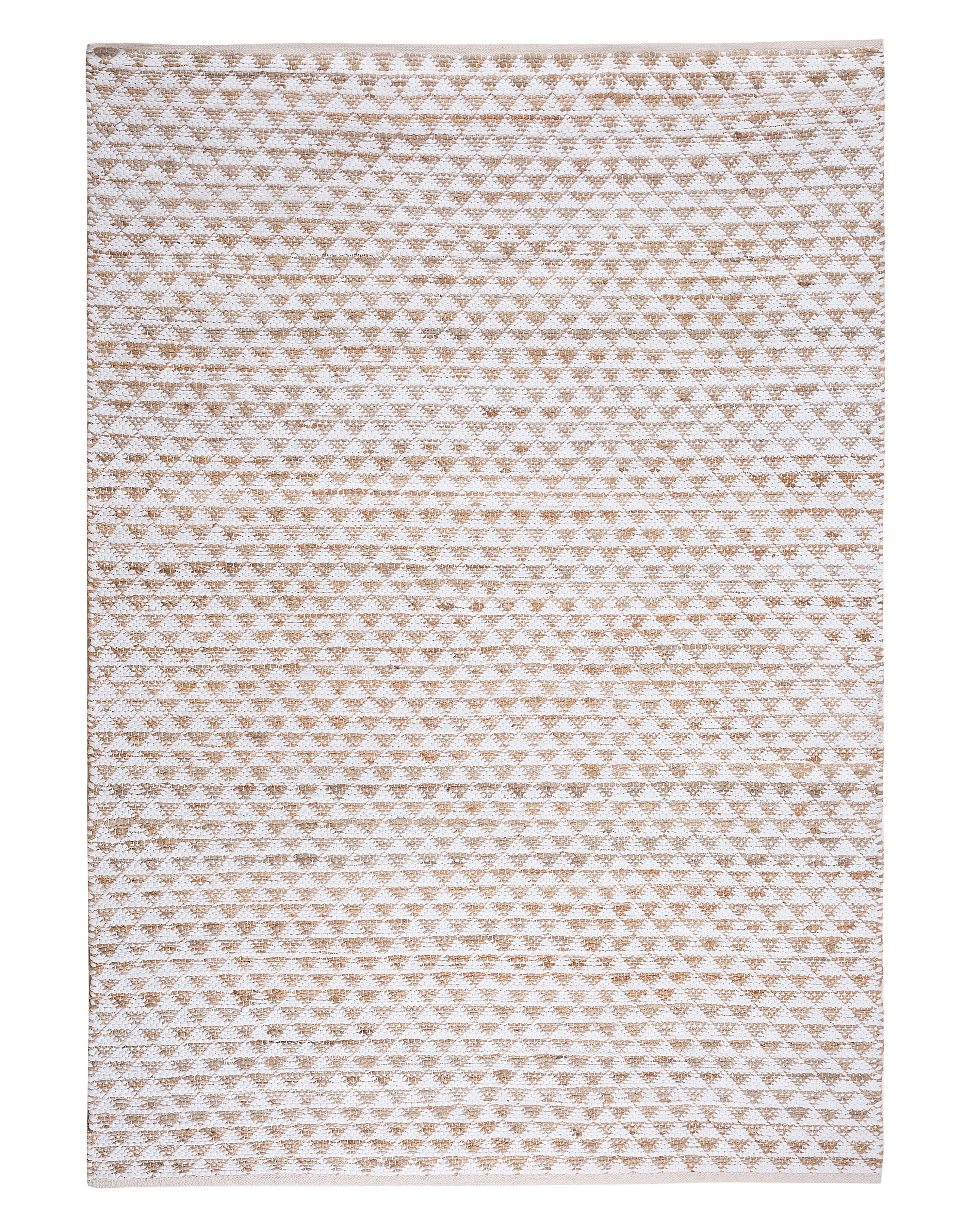 Vloerkleed TUNCELI Beige 140 x 200 cm Katoen