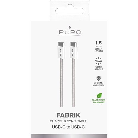 Puro ladekabel 1,5 meter - beige