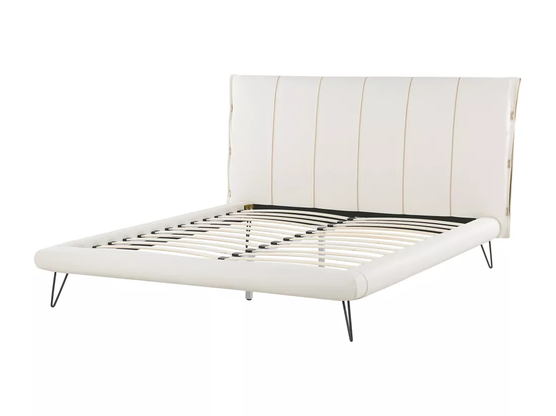 Ensemble de chambre Cuir PU BETIN 160 x 200 cm Crème