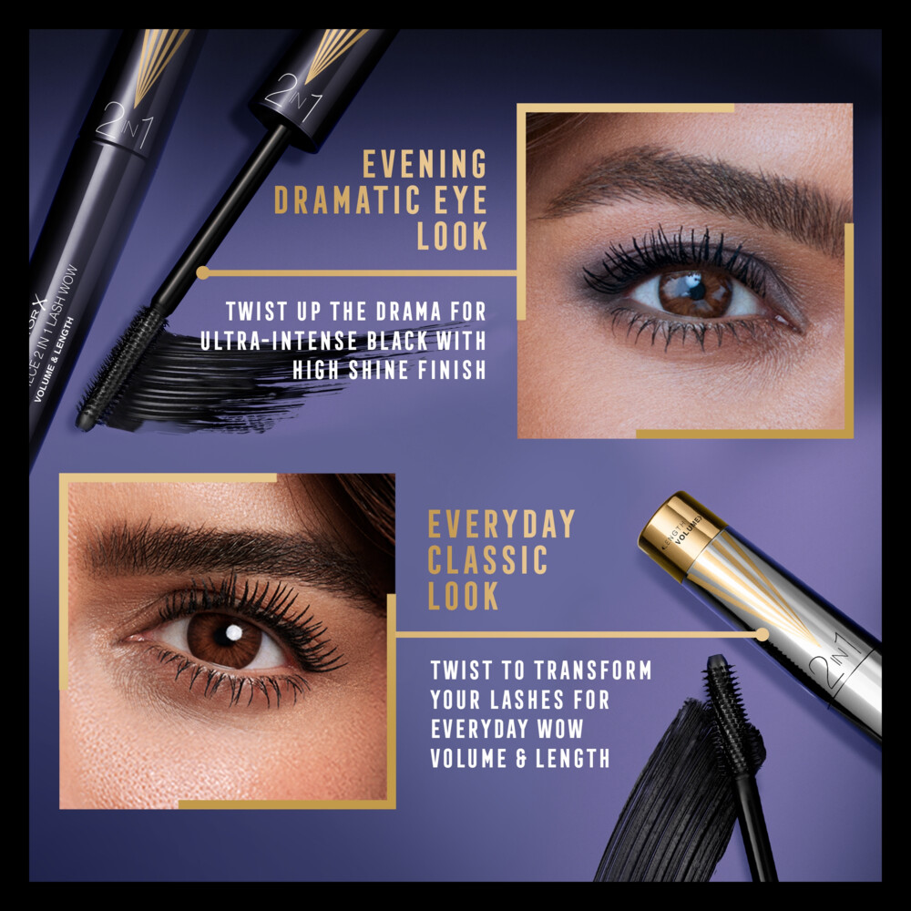 Max Factor Masterpiece 2in1 Lash Wow Mascara Midnight Black7 ml