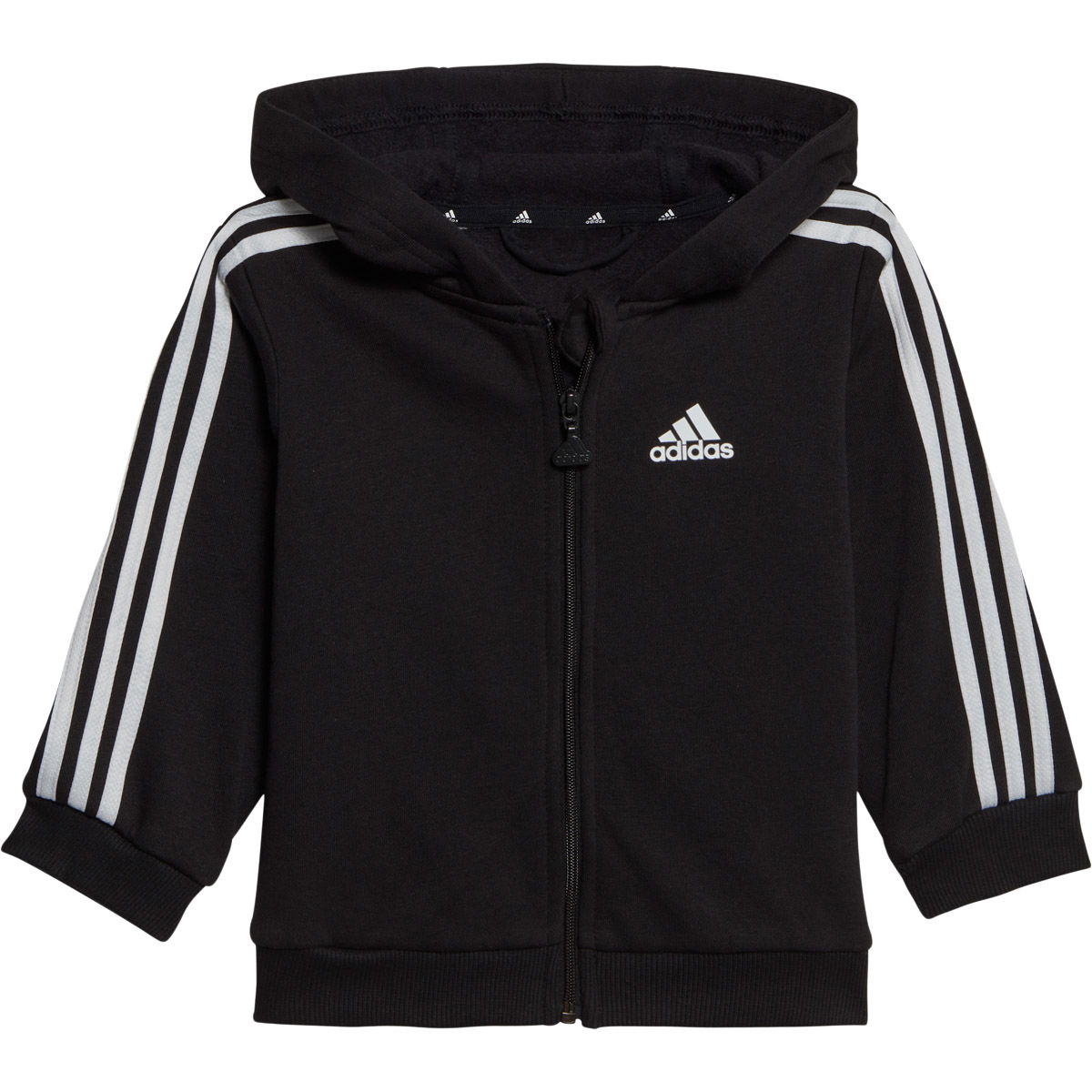 adidas 3-Stripes Full Zip Hood Joggingsæt Børn