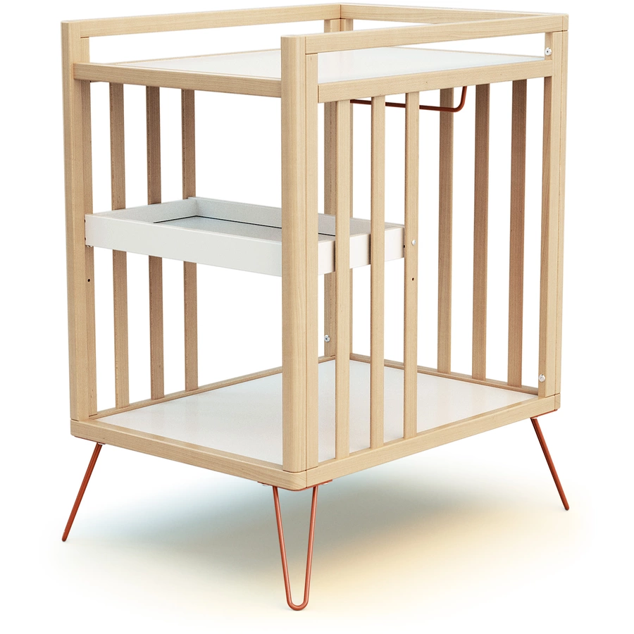 JURABABY Wickeltisch multifunktional Only Retro Buche Terracotta
