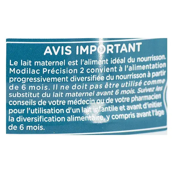 Modilac Précision Lait Infantile 2ème Âge 700g