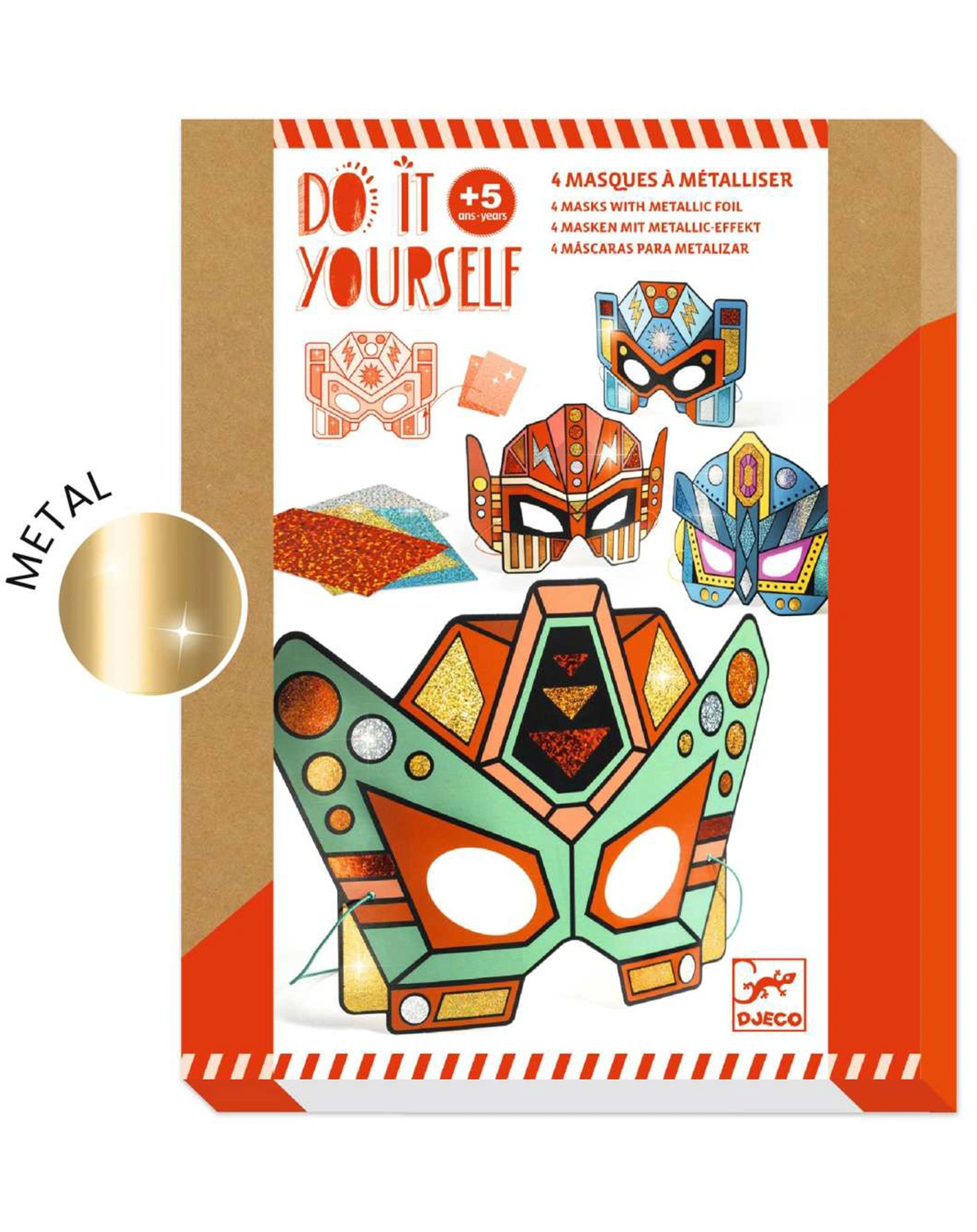 DIY-Bastelset MASKEN SUPER-ROBOTER 4-teilig