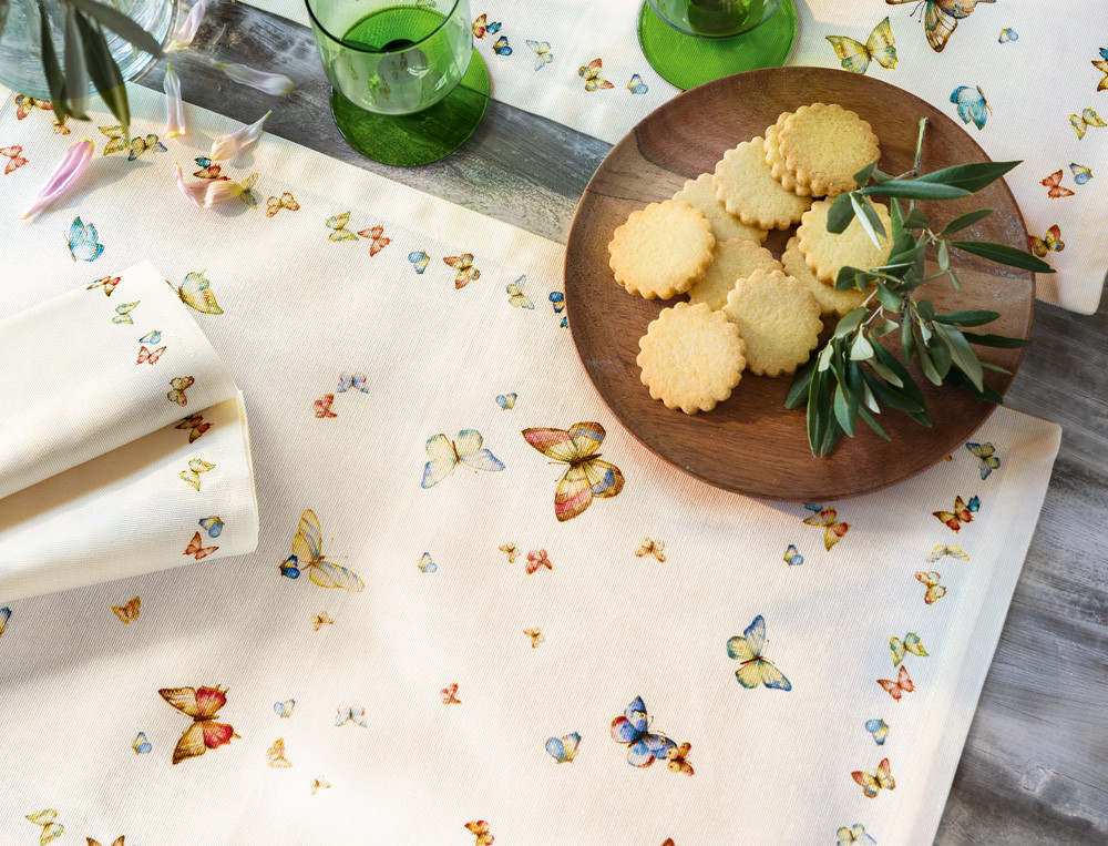Linge de table-Envol de papillons